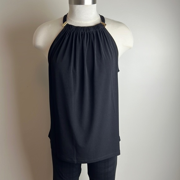 Michael Kors  Black Top with Gold clips - Picture 1 of 9